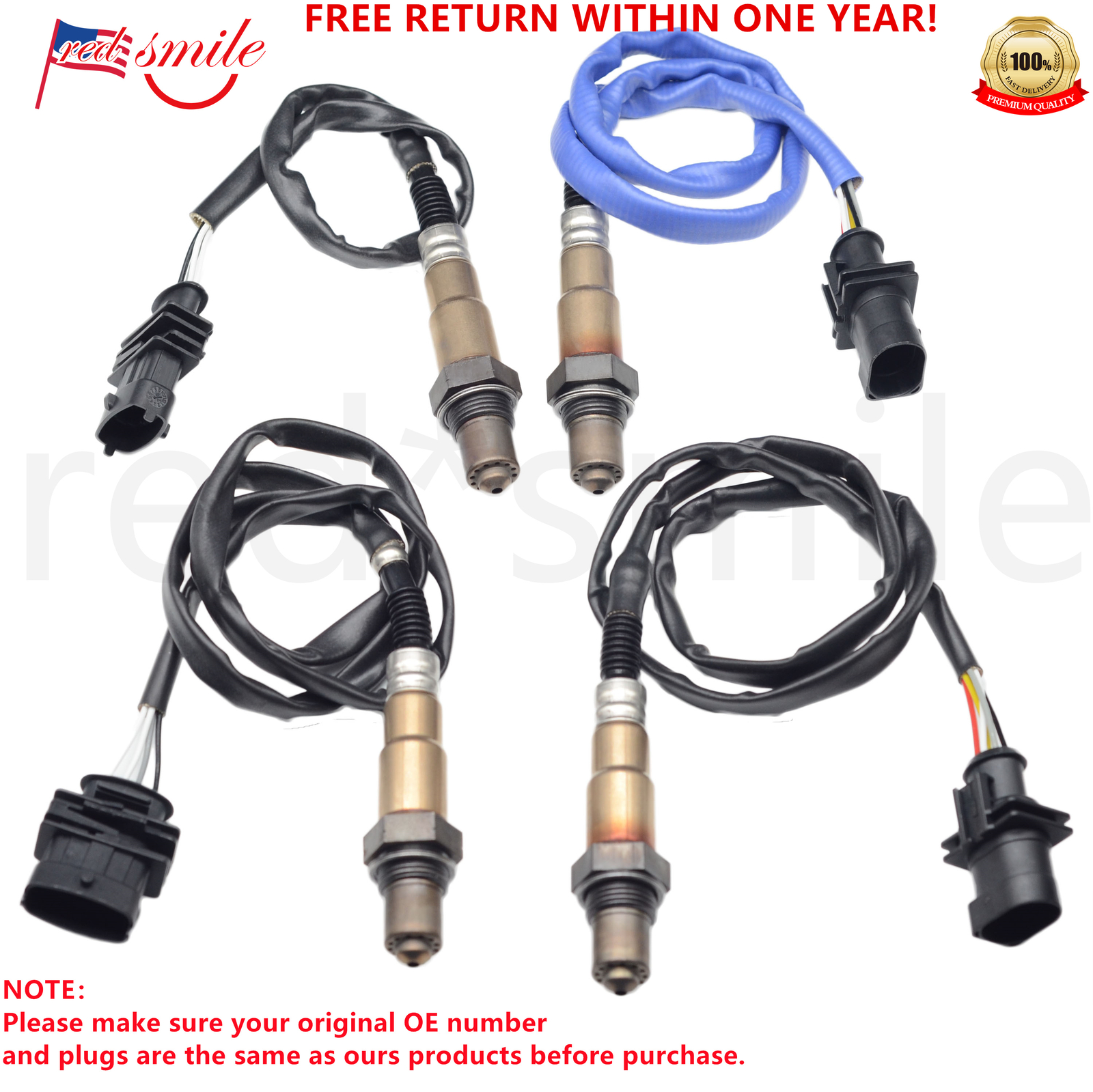 4x Oxygen Sensor OEM For Maserati Ghibli Quattroporte 2014-2020 Levante 2017-20