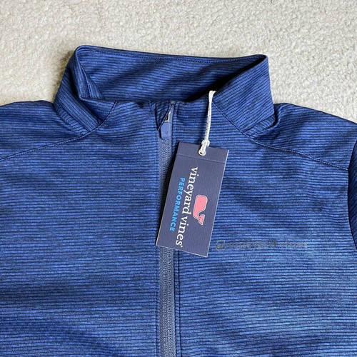 Vineyard Vines 1/4 Zip Pullover Boys Large Sankay Blue Long Sleeve Pullover NWT - Picture 2 of 13
