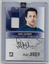 2008-09 Doug Gilmour ITG Superlative Franchise Auto Plus Jersey GOLD #'d /5