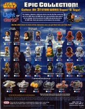 2005 STAR WARS REVENGE OF THE SITH EPISODE III BURGER KING TOYS - U PICK