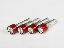 Water Pump Cup Washer Bolt Kit Short Small Block Chevy 265-400 Red Anodized