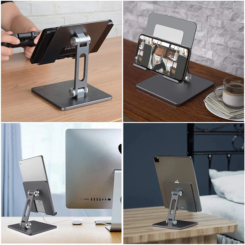 Metal Foldable Tablet Phone Holder Desk Stand For iPad Pro 12.9 11 10.9 Samsung - Image 2 of 4