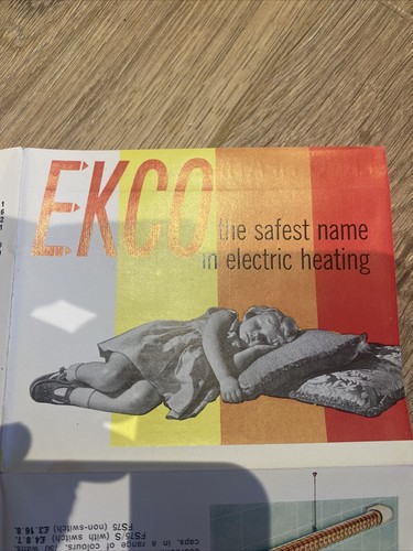 EKCO VINATGE ELECTRIC HEATER CONVECTOR ELECTRIC HEATING LEAFLET - T7 - Picture 3 of 7