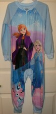 Frozen Anna Elsa Olaf One Piece Footless Pajama PJ Boys Girls Size 4 / 5 NWT