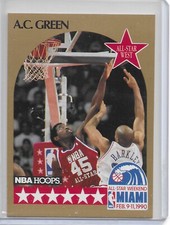 1990-91 NBA Hoops Basketball A.C. Green All-Star Card # 17 Los Angeles Lakers
