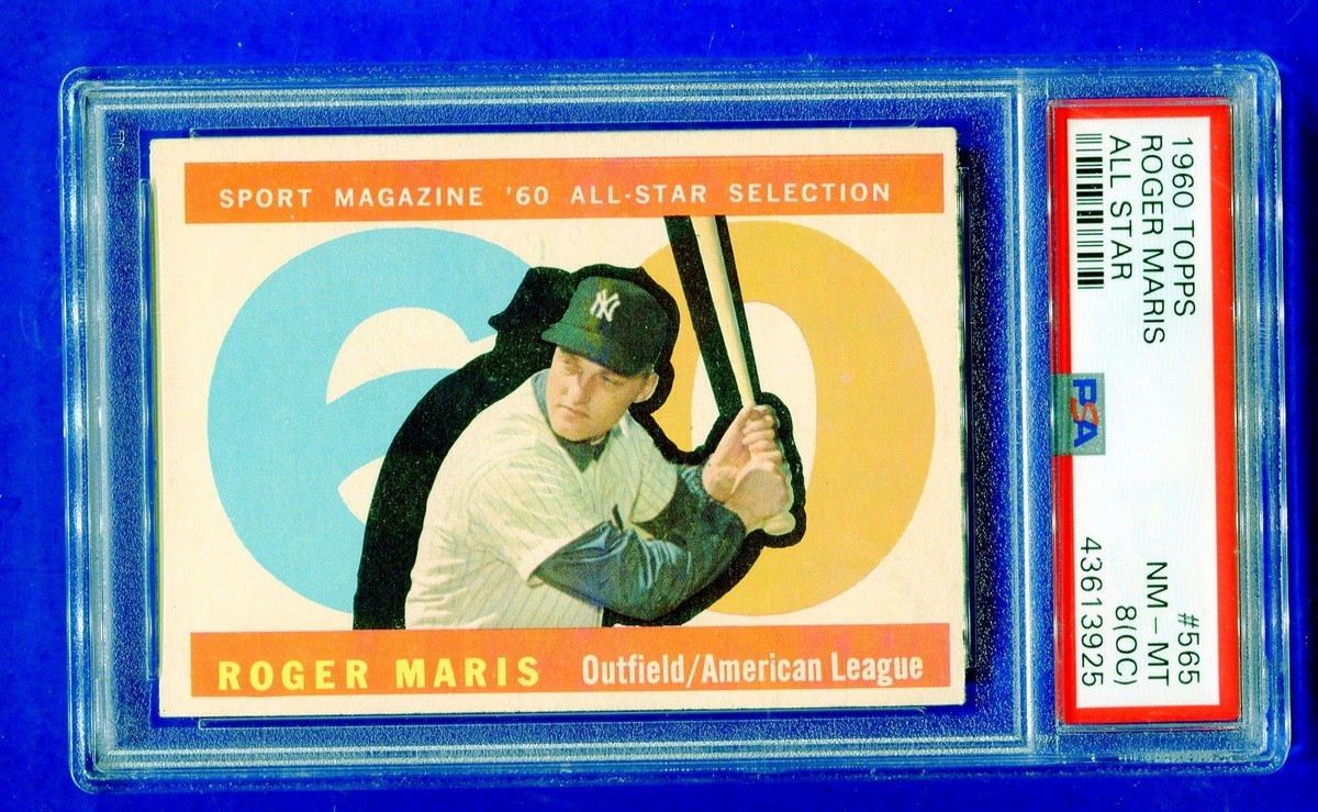 1960 TOPPS #565 ROGER MARIS ALL STAR BEAUTIFUL !! PSA 8 (OC) | eBay