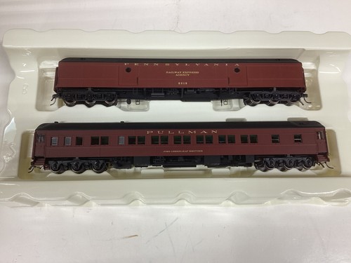 Juego de 2 turismos iluminados escala HO "Pennsylvania" MTH #80-40002. | Condition: New