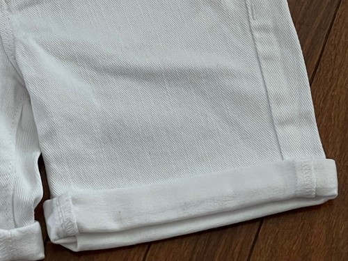 New Old Navy Kids Girls White Denim Bermuda Cuff Shorts Size 6 - Picture 8 of 9
