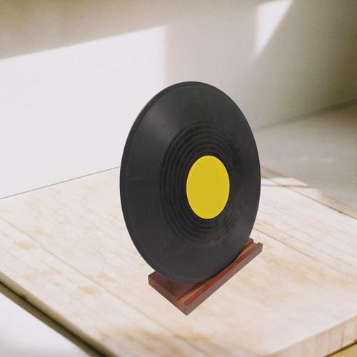 Présentoir Vinyle Bois Massif Minimaliste – Support Disques, Livres, Photos, Assiettes Décoratives – Étagère Vinyle 21,5 Cm Vintage