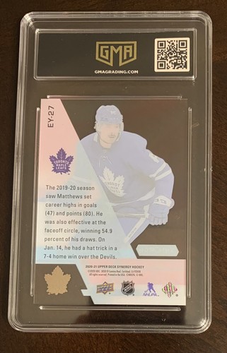 2020-21 UD Synergy Auston Matthews Exceptional Young Stars Gold /449 GMA 10 - Afbeelding 2 van 2