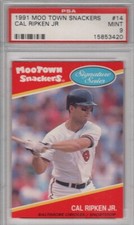 1991 MooTown Snackers Cal Ripken Jr. #14 Baltimore Orioles PSA 9 Pop 2 béisbol