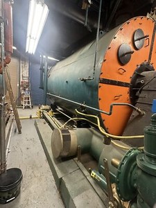 1965 Orr & Sembower 350 HP 3‑pass firetube natural‑gas boiler
