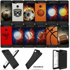 For Google Pixel 3A XL Sports TPU Flexible Case Carbon Fiber Accents Cover
