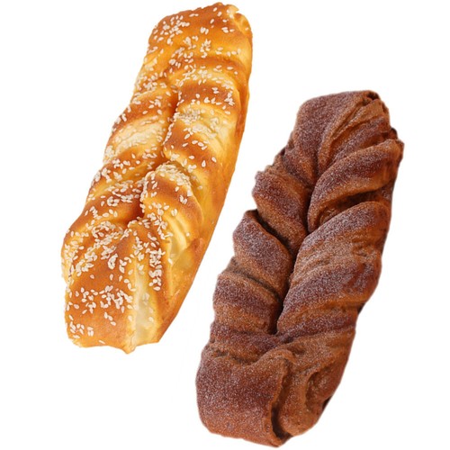 2Pcs Decoration Simulation Bread Model Prop Home Showcase Bakery - 第 5/12 張圖片