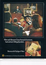 Benson & Hedges Werbeanzeige Werbung Benson & Hedges Auktionator NG