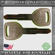 PAIR OF KEYS HONDA & ACURA HD103 UNCUT REPLACEMENT KEYS HIGH QUALITY FREE SHIP