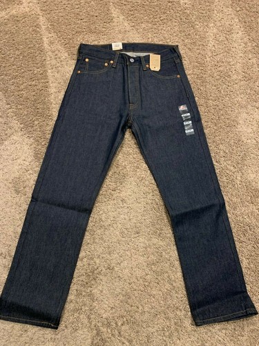 Levi's 501 Original Shrink To Fit Button Fly Jeans Rigid Blue Men's Sizes  NWT | eBay