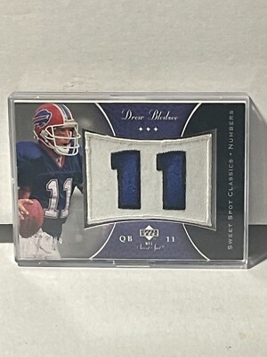 2003 Upper Deck Sweet Spot Classics Embroidered 11 Drew Bledsoe /100