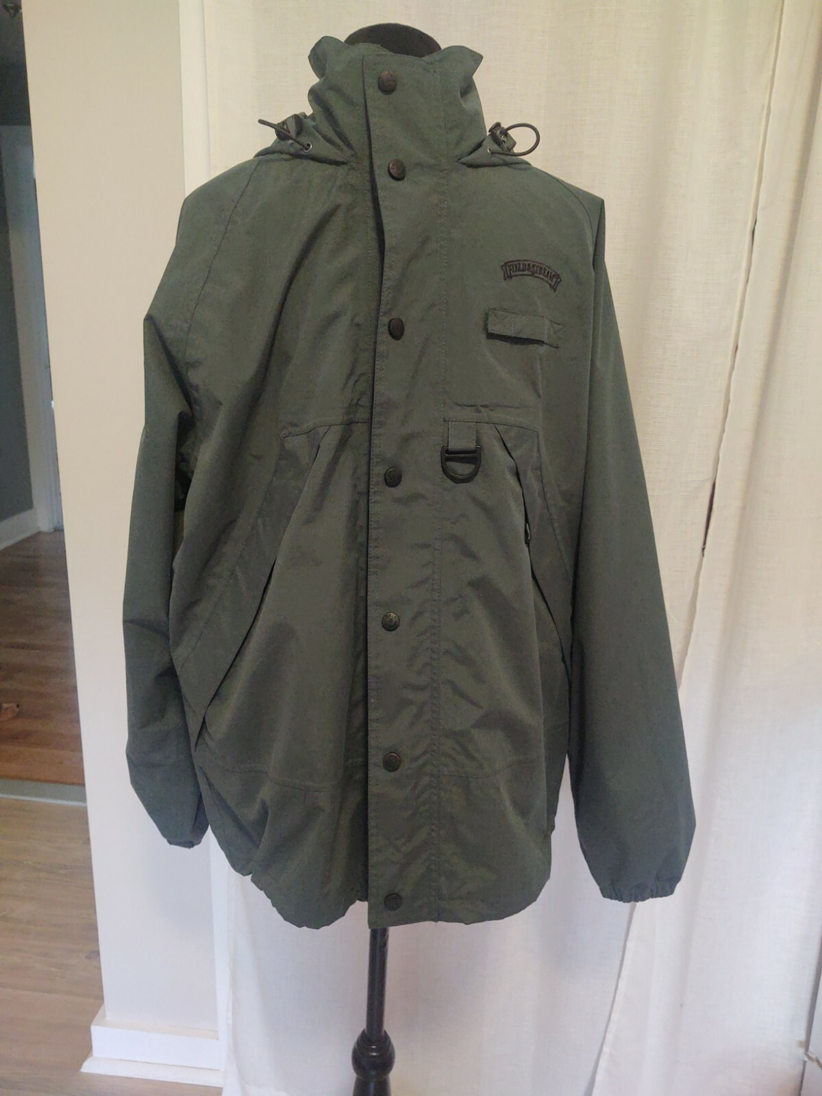 Med Green hooded fishing Jacket | eBay