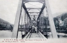 Downsville NY D&E Train O&W and U&D Excursion 4 1905 RPPC Photo Postcard COPY