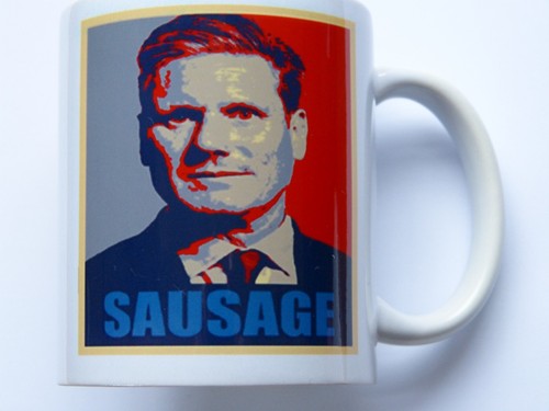 Keir Starmer TWO TIER KIER SAUSAGE Political RUDE FUNNY NOVELTY JOKE COFFEE MUG - Picture 3 of 3