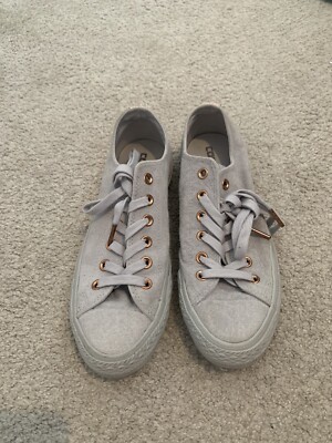 Limited Edition Rare Converse Chuck Taylor All Stars Grey Rose Gold Suede  UK