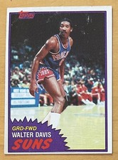 Walter Davis 1981-82 Topps Basketball #33 Phoenix Suns Star EX-NM