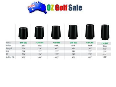 12pcs .370 GolfWorks Premium Collar Collared Iron Ferrules - OD .535 ...