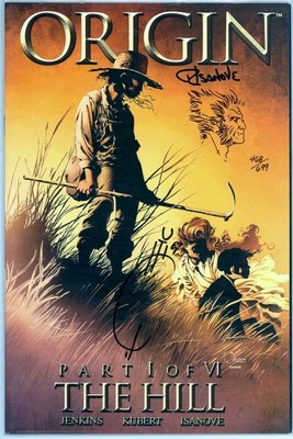 WOLVERINE ORIGIN #1 DYNAMIC FORCES SIGNED QUESADA REMARKED LOGAN SKETCH COA NM