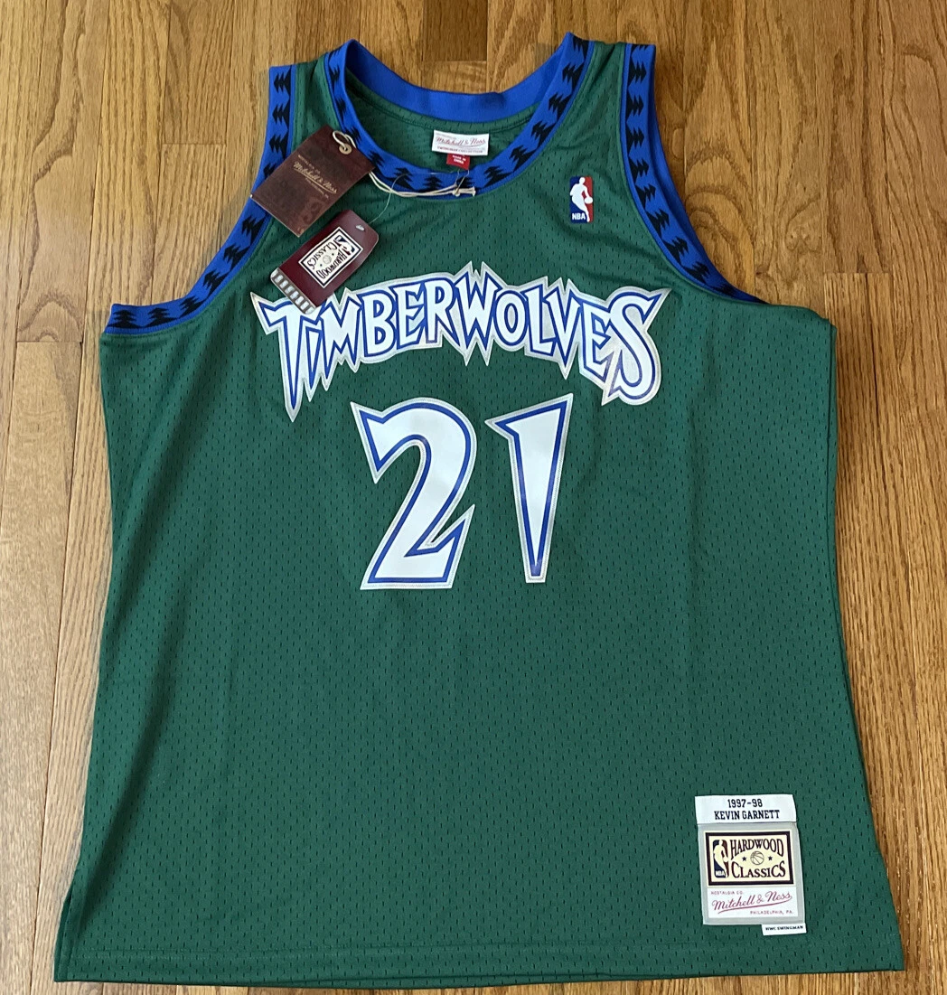 Men's Mitchell & Ness Kevin Garnett Green Minnesota Timberwolves