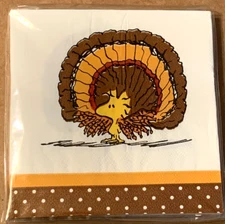 Peanuts Thanksgiving Beverage Napkins 16CT