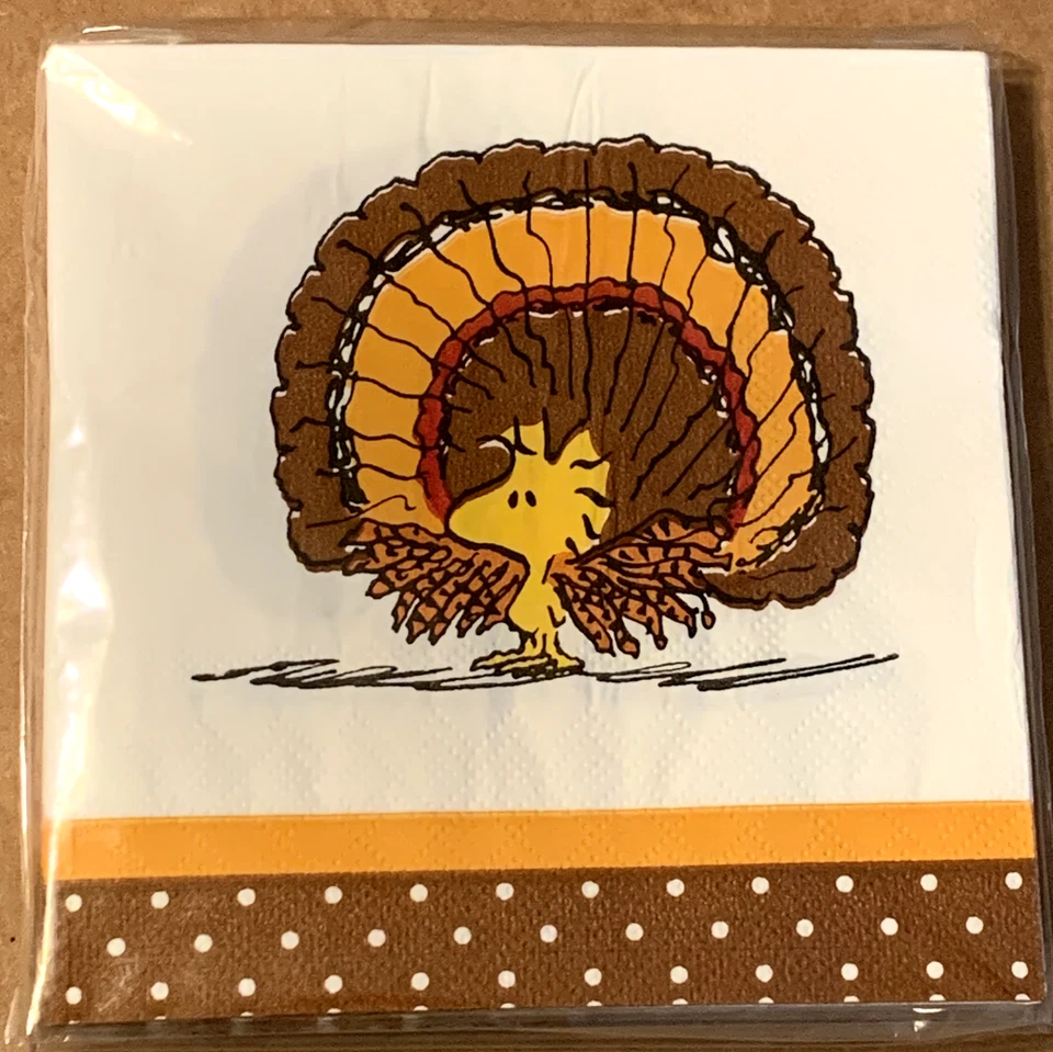 ORIENTAL TRADING CO Peanuts Thanksgiving Beverage Napkins 16CT