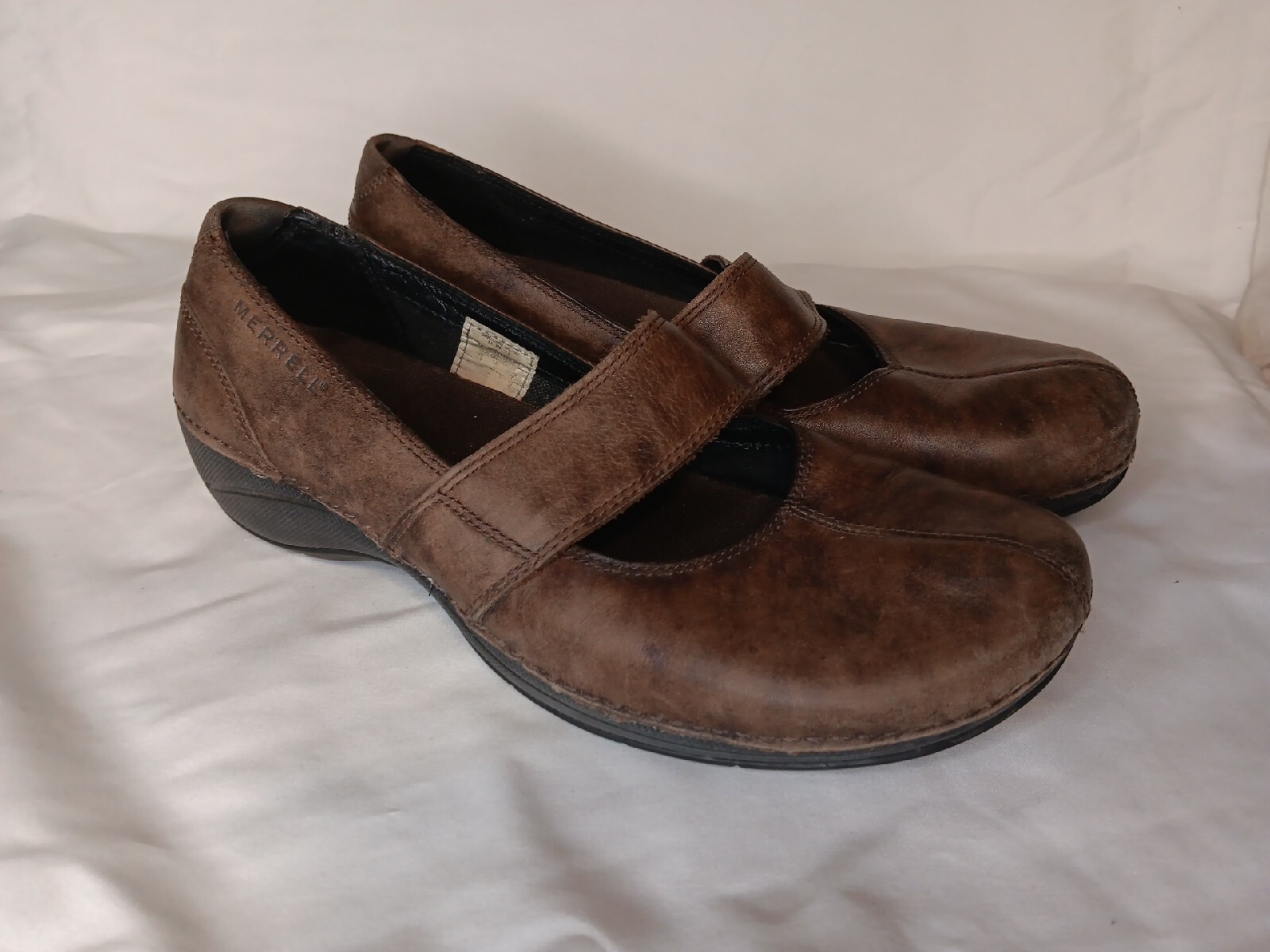 Scarpe comode Merrell BRIO Mary Jane donna 6 5 pelle marrone slip on Ortholite
