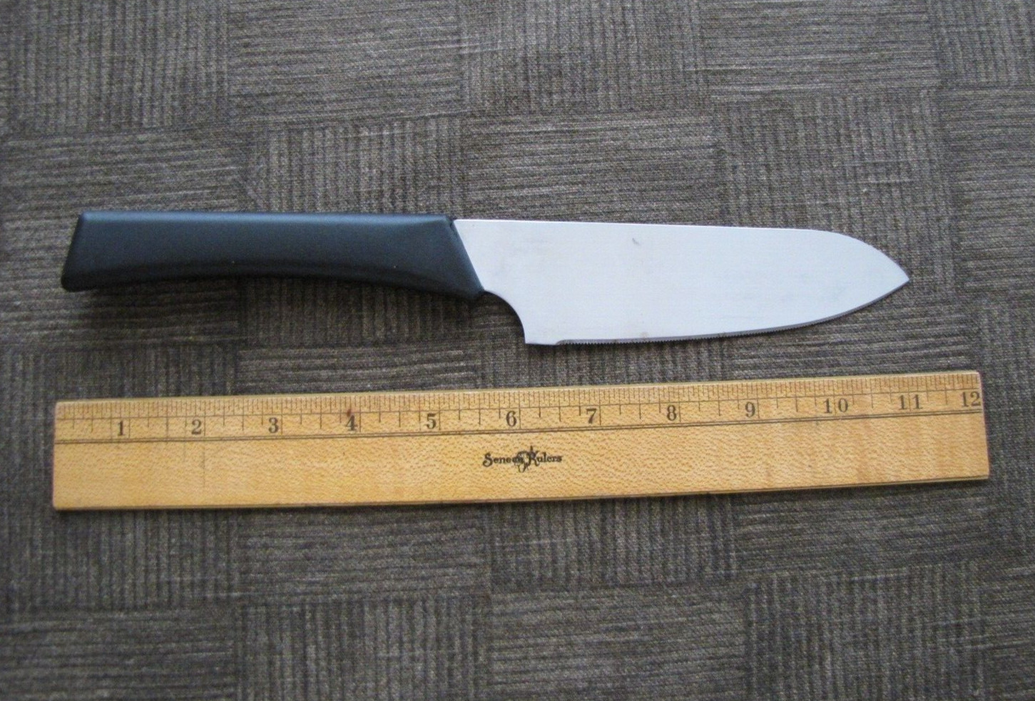 IKEA Small 11" Chef's Knife Stainless w Serrated Edge 5" Blade w Plastic Handle