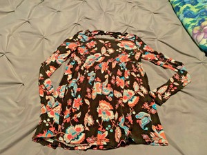 Justice-Girl-039-s-Black-amp-Pink-Long-Sleeve-Shirt-Size-8-FREE-SHIPPING