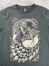 Camiseta Calavera Mujer Hombre Grande Continental Hecha en Reino Unido Fvckin Actitud Auténtica