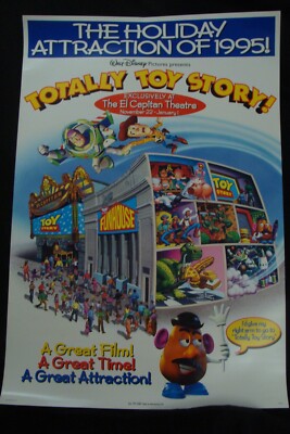 Walt Disney TOY STORY movie poster EL CAPITAN THEATER Original DS