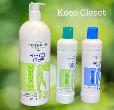 STANHOME FRESCA PIE GREEN TEA 930ml EUCALYPTUS 300ml MENTHOL 300ml FEET LOTION