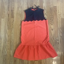 Women’s Victoria Beckham for Target Red Black Scalloped Sleeveless Dress Size S