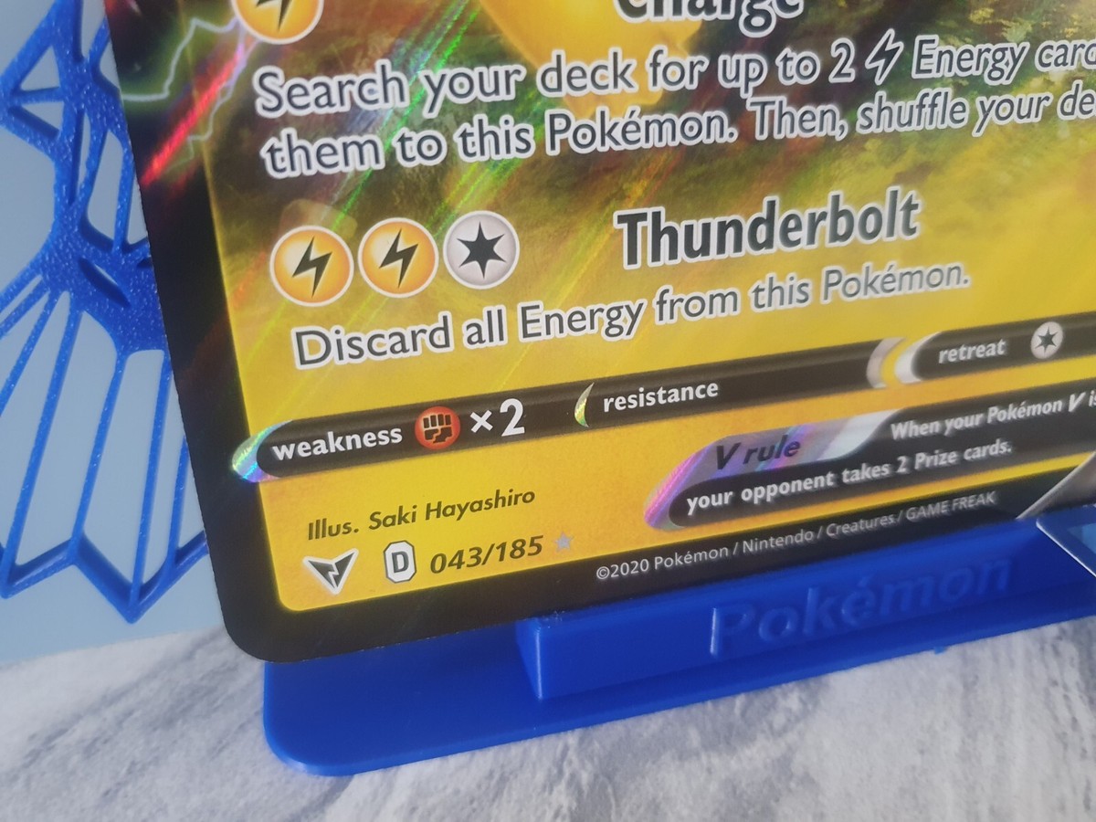 Pokémon TCG Pikachu V 043/185 Vivid Voltage Stamped Jumbo Promo