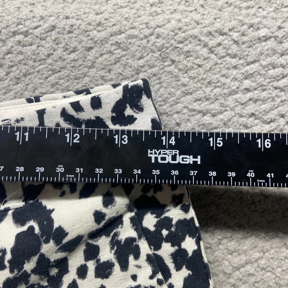 Pantalones Cortos J Crew Junior Talla 00 Estampado de Vaca Lino Algodón Lechuga Dobladillo Foto 2 de 4