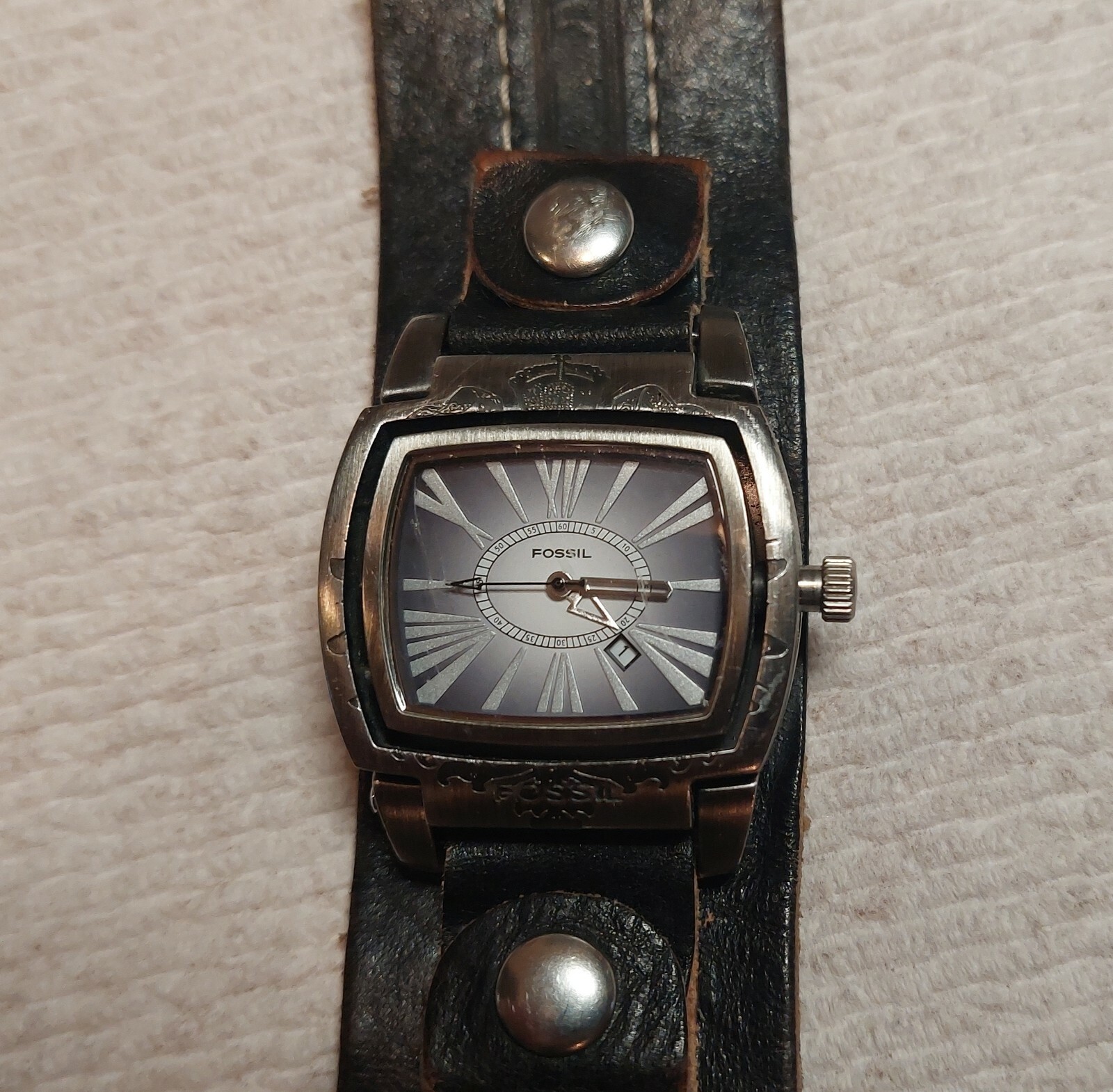 Leather Strap Band Flip Face Watch Watches