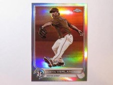 2022 Topps Chrome Baseball Justin Verlander Base Sepia Refractor Card #87 Astros