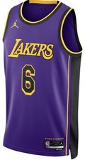 Size XL - Nike Los Angeles Lakers Lebron James 6 Statement Jersey DO9530-505