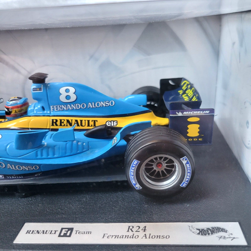 Hot Wheels 1/18 2004 Fernando Alonso Renault F1 R24 "Mild Seven" Diecast, Sealed - Picture 6 of 15