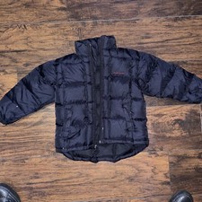 Vintage Polo Sport Ralph Lauren Boys Black Down Puffer Jacket Size 4