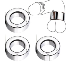 Stainless Steel Penis Ball Stretcher Scrotum Ring Pendant Weight for Male Delay