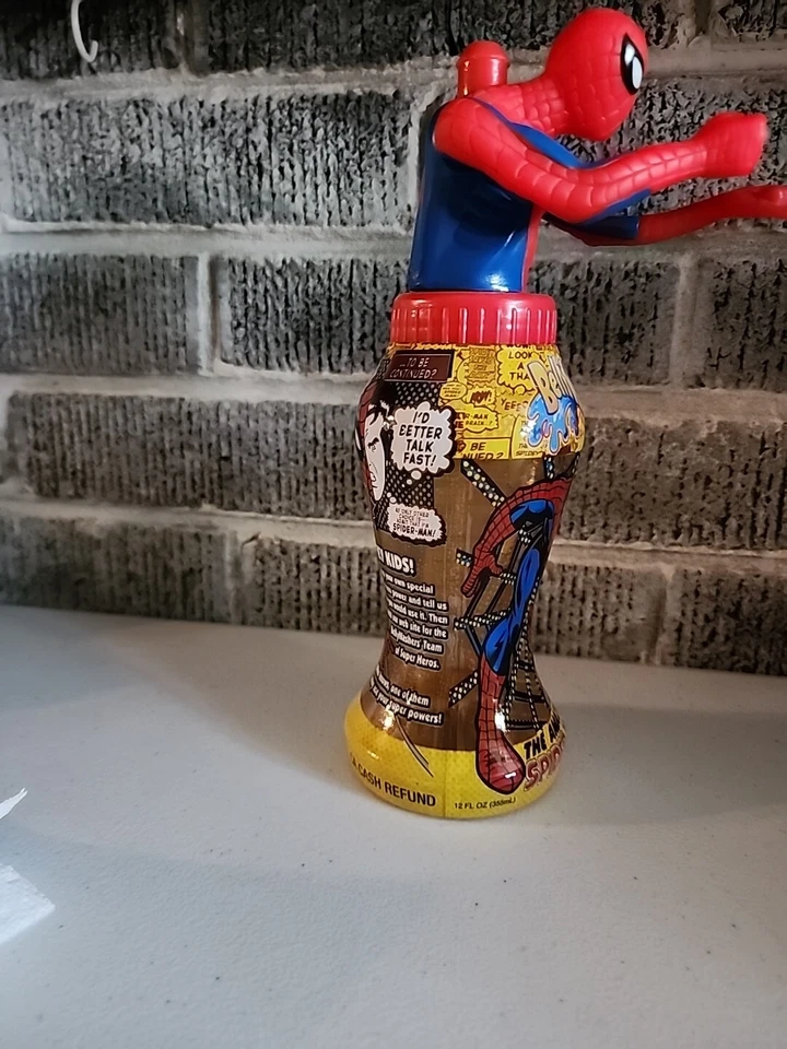 Spider-Man Spiderman Vintage Marvel Empty BellyWashers Sip Drink Bottle 2001  - Image 4 of 4