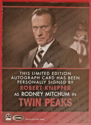 TWIN PEAKS ROBERT KNEPPER Hand Signed Autograph Card LIMITED EDITION