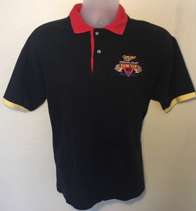 Rare-VTG-Rusty-Wallace-Miller-Genuine-Draft-MGD-Racing-Team-XL-Promo-Polo-NASCAR